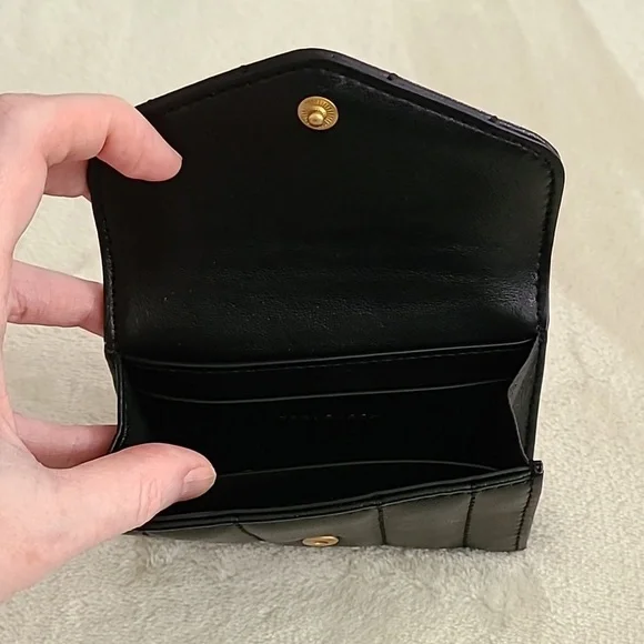Tory Burch Black and Gold Kira Card Case - Picture 4 of 5